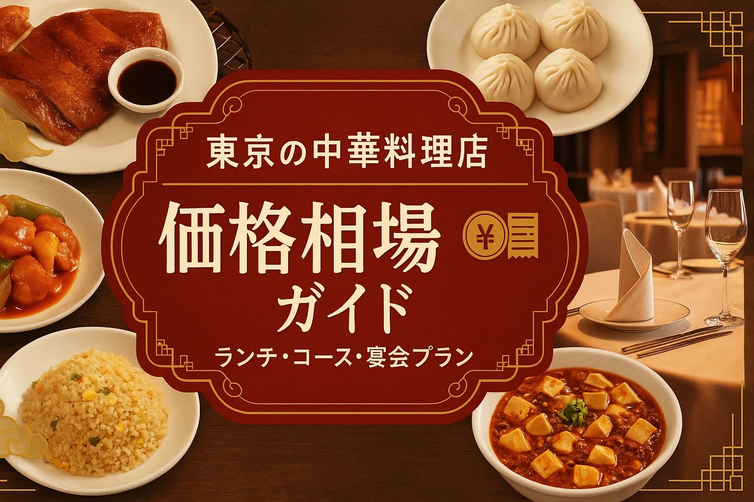 東京の中華料理店、ランチ・コース・宴会プランの価格相場はいくら?
